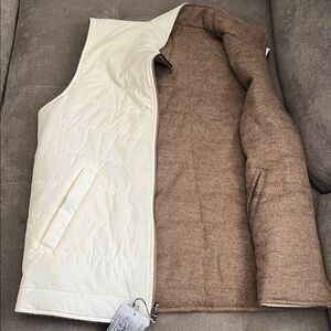 Men's Tan Vest with Cream Interior